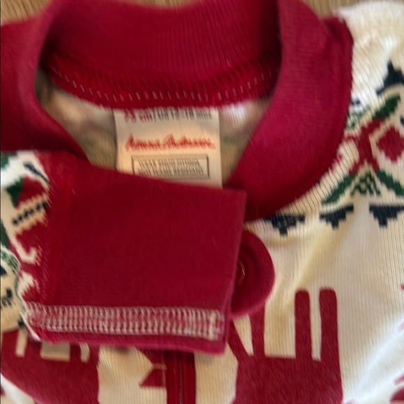 Hanna Andersson Festive Red and White Kids One Piece 75 Cm (12-18 month) - Picture 3 of 8